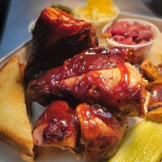 Smoked Chicken Quarters Plate